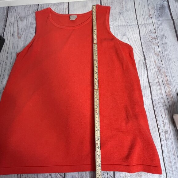 Chicos Women’s Sweater And Cardigan Set Size 16/ XL Burnt Orange Sleeveless - Picture 13 of 16